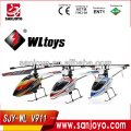 wl toys v911 2.4G 4CH Single Blade Gyro RC MINI Outdoor r/c copter With LCD and 2 Batteries v911 helicopter